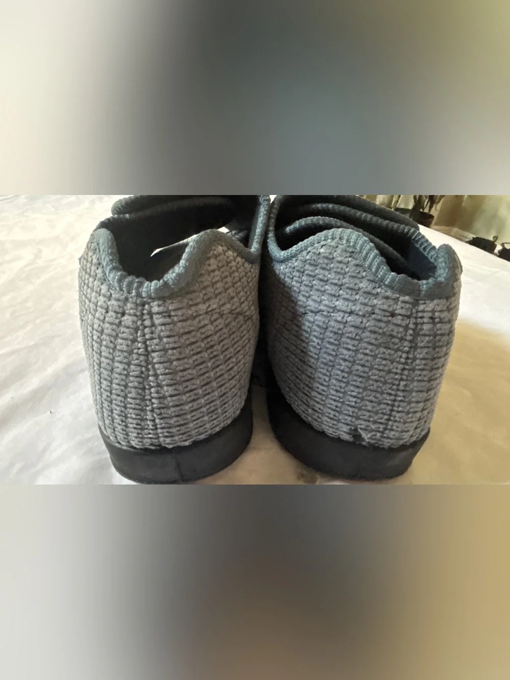 Silverts Men’s 11 XX-Wide Adaptive Slip Resistant Slippers Steel Blue
